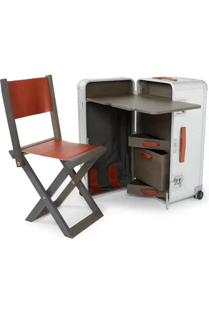 FPM Milano Special Edition Leather-Trimmed Aluminium and Wood Work Station