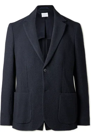 Sunspel Waffle-Knit Wool-Blend Blazer