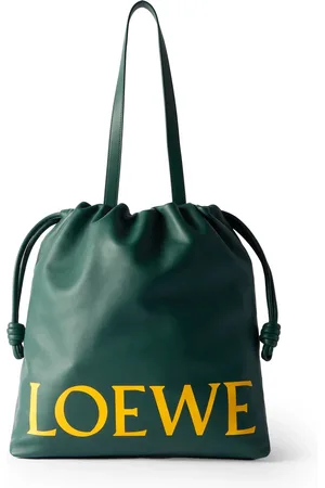 Loewe Flamenco Logo-Print Leather Tote Bag