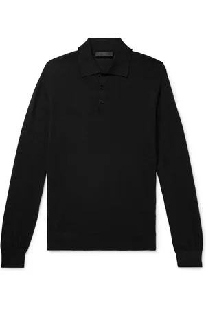 Saman Amel Elo Slim-Fit Cashmere and Silk-Blend Polo Shirt