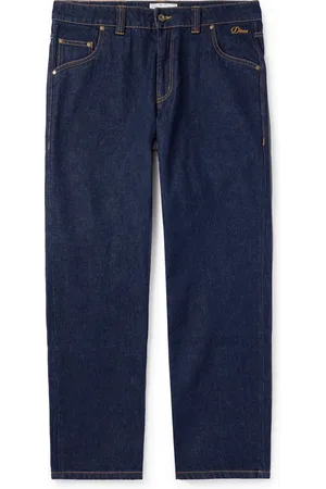 DIME Straight-Leg Logo-Embroidered Jeans