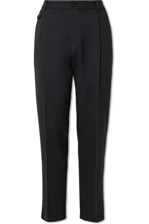 Dolce & Gabbana Straight-Leg Pleated Wool-Blend Twill Trousers