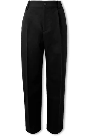 Jacquemus Croisière Tapered Pleated Cotton Trousers