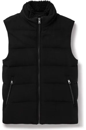 Ralph Lauren Cameron Shearling-Trimmed Quilted Wool-Blend Felt Down Gilet