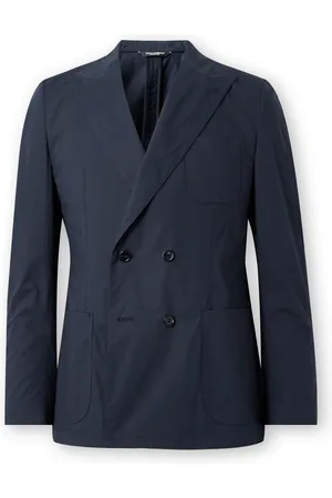 Dolce & Gabbana Taormina Double-Breasted Cotton-Poplin Blazer