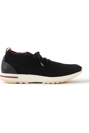 Loro Piana 360 Flexy Walk Leather-Trimmed Knitted Wish® Wool Sneakers