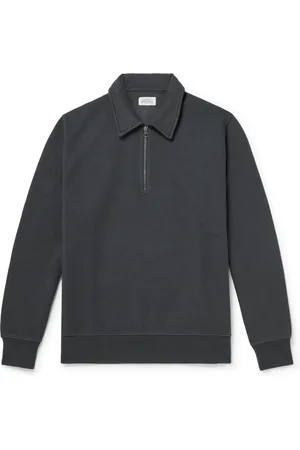 HARTFORD Cotton-Blend Jersey Half-Zip Sweatshirt