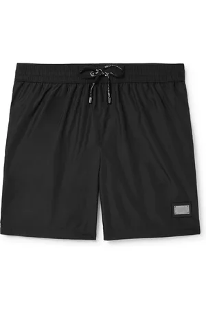 Dolce & Gabbana Straight-Leg Mid-Length Logo-Appliquèd Swim Shorts