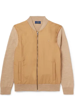 Ralph Lauren Logo-Embroidered Merino Wool and Cotton-Blend Shell Jacket