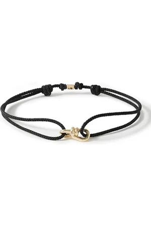 LUIS MORAIS Small Twisted Gold and Cord Bracelet