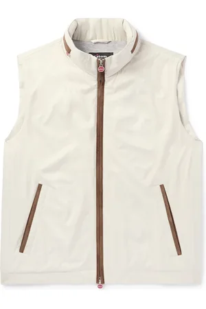 Kiton Suede-Trimmed Shell Gilet