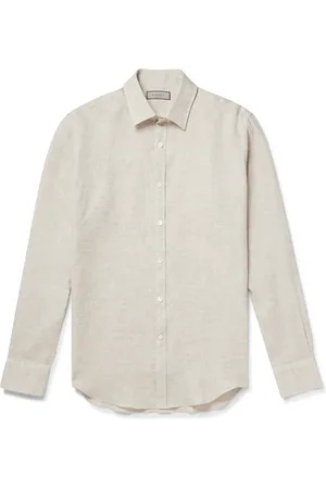 CANALI Garment-Dyed Linen Shirt