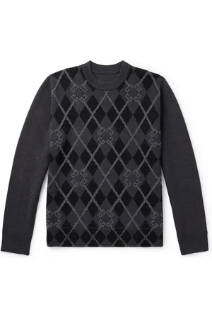 Givenchy Argyle Wool-Blend Sweater