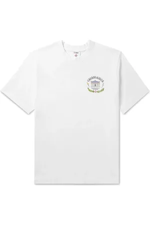 Casablanca Le Temple Du Sport Printed Organic Cotton-Jersey T-Shirt