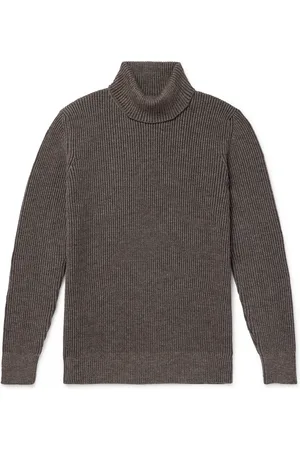 S.N.S. HERNING Fender III Slim-Fit Ribbed Virgin Wool Rollneck Sweater