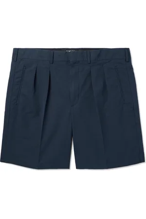 Tom Ford Straight-Leg Pleated Cotton and Silk-Blend Poplin Shorts