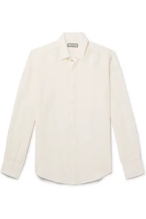 CANALI Garment-Dyed Linen Shirt