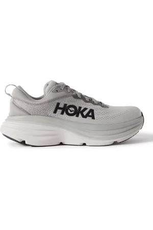 Hoka One One Bondi 8 Rubber-Trimmed Mesh Running Sneakers