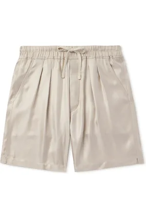Tom Ford Straight-Leg Pleated Silk-Twill Shorts