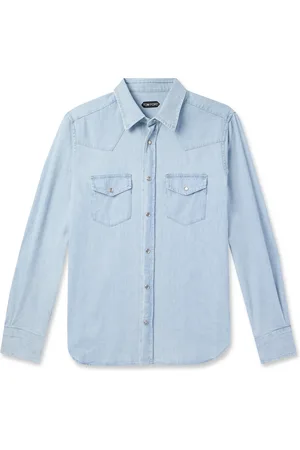 Tom Ford Slim-Fit Cotton-Chambray Western Shirt