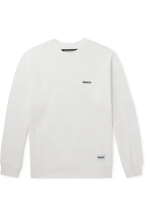 NEIGHBORHOOD Logo-Embroidered Appliquéd Waffle-Knit Cotton T-Shirt