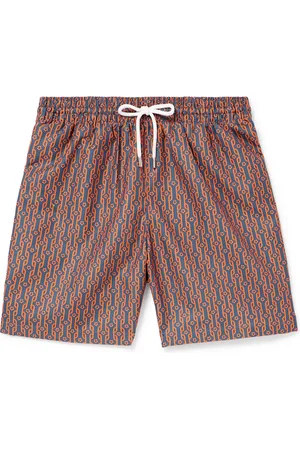 DEREK ROSE Tropez Straight-Leg Mid-Length Printed Swim Shorts