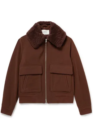 Mr P. Shearling-Trimmed Wool-Blend Bomber Jacket