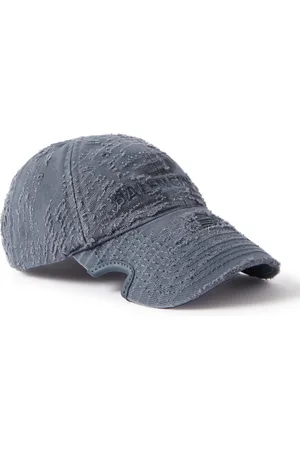Balenciaga Logo-Embroidered Distressed Cotton-Twill Baseball Cap