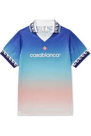 Casablanca Appliquéd Logo-Print Jacquard Polo Shirt