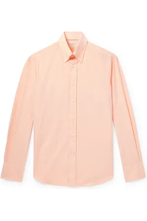Brunello Cucinelli Button-Down Collar Cotton-Poplin Shirt