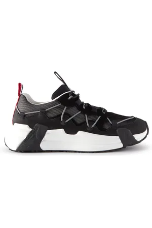 Moncler Compassor Mesh-Trimmed Nubuck and Suede Sneakers