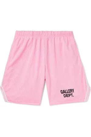 GALLERY DEPT. Venice Court Wide-Leg Logo-Print Webbing-Trimmed Mesh Shorts