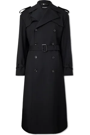 Dolce & Gabbana Belted Wool-Blend Twill Trench Coat