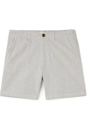 Mr P. Slim-Fit Straight-Leg Striped Cotton Bermuda Shorts