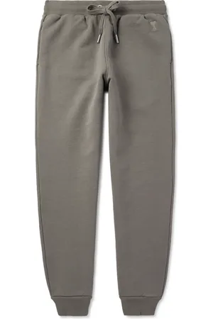 Ami Tapered Logo-Embroidered Organic Cotton-Jersey Sweatpants