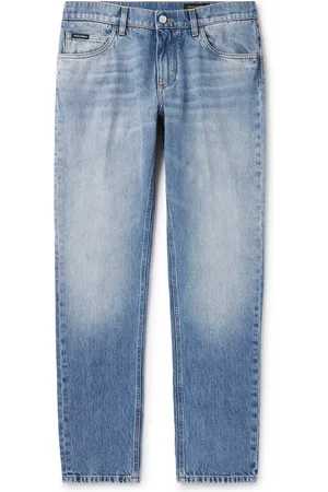 Dolce & Gabbana Logo-Appliquéd Slim-Fit Jeans