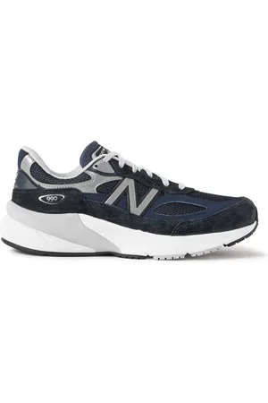 New Balance 990v6 Leather-Trimmed Suede and Mesh Sneakers