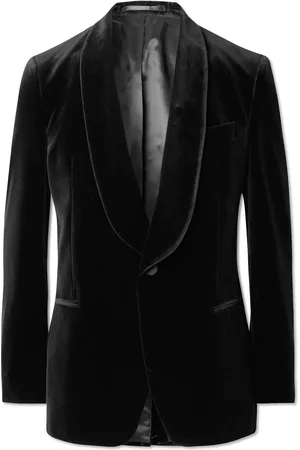 Mr P. Slim-Fit Shawl-Collar Cotton-Velvet Tuxedo Jacket