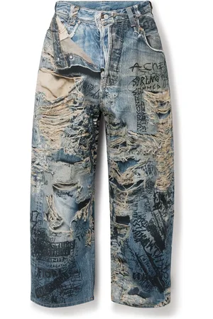 Acne Studios Wide-Leg Printed Jeans