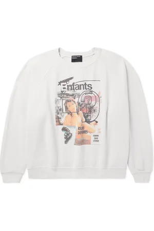 ENFANTS RICHES DEPRIMES Thrilling Cropped Printed Cotton-Jersey Sweatshirt