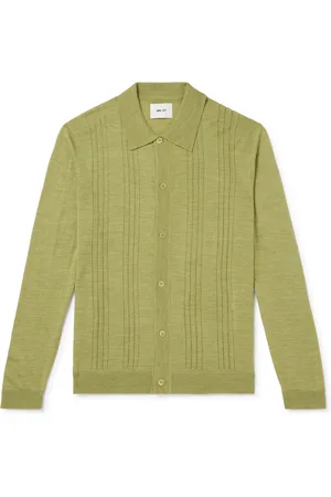 NN.07 Thor 6584 Pointelle-Knit Wool-Blend Cardigan