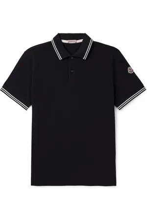 Moncler Slim-Fit Logo-Appliquéd Cotton-Piqué Polo Shirt