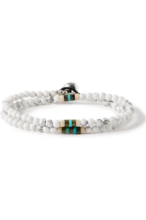 Mikia Silver Multi-Stone Beaded Wrap Bracelet