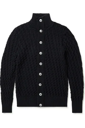 S.N.S. HERNING Stark Textured Virgin Wool Cardigan