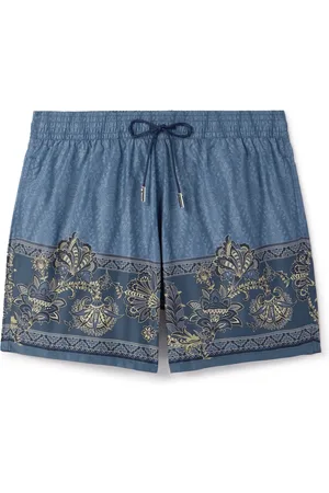 Etro Straight-Leg Mid-Length Paisley-Print Swim Shorts