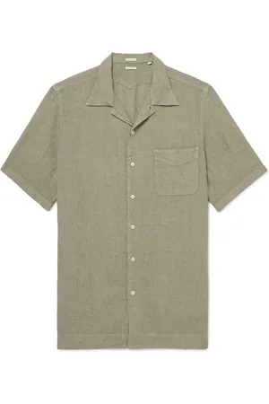 MASSIMO ALBA Venice Camp-Collar Linen Shirt