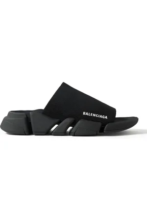 Balenciaga Speed 2.0 Logo-Print Stretch-Knit Slides