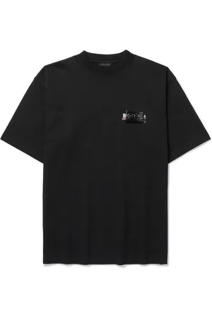 Balenciaga Gaffer Oversized Logo-Embroidered Appliquéd Cotton-Jersey T-Shirt