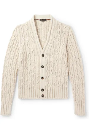 Loro Piana Slim-Fit Cable-Knit Cotton Cardigan