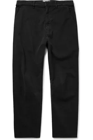 NILI LOTAN Carpenter Straight-Leg Cropped Stretch-Cotton Twill Trousers